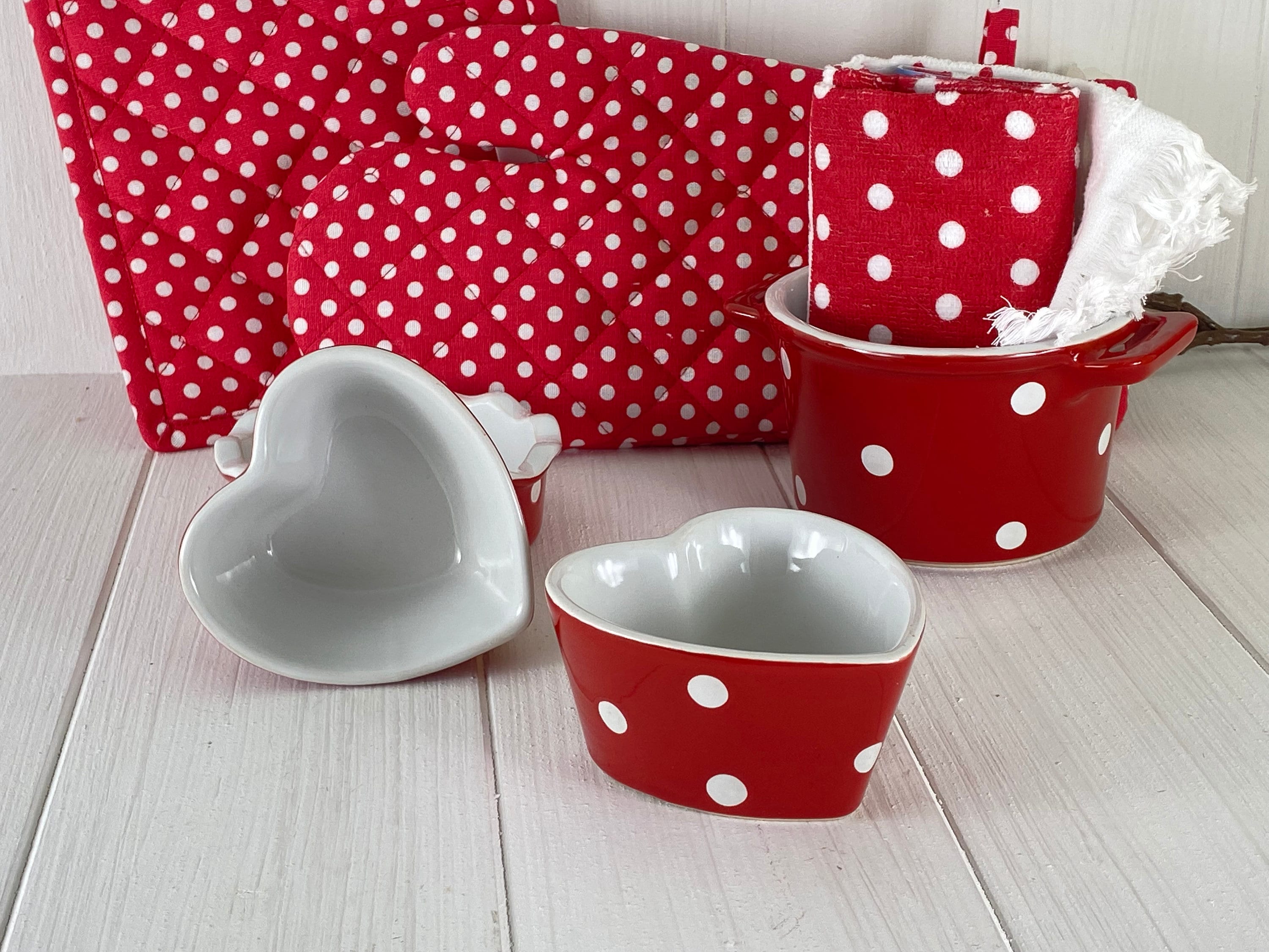 Mixing bowl ceramic dough bowl in red