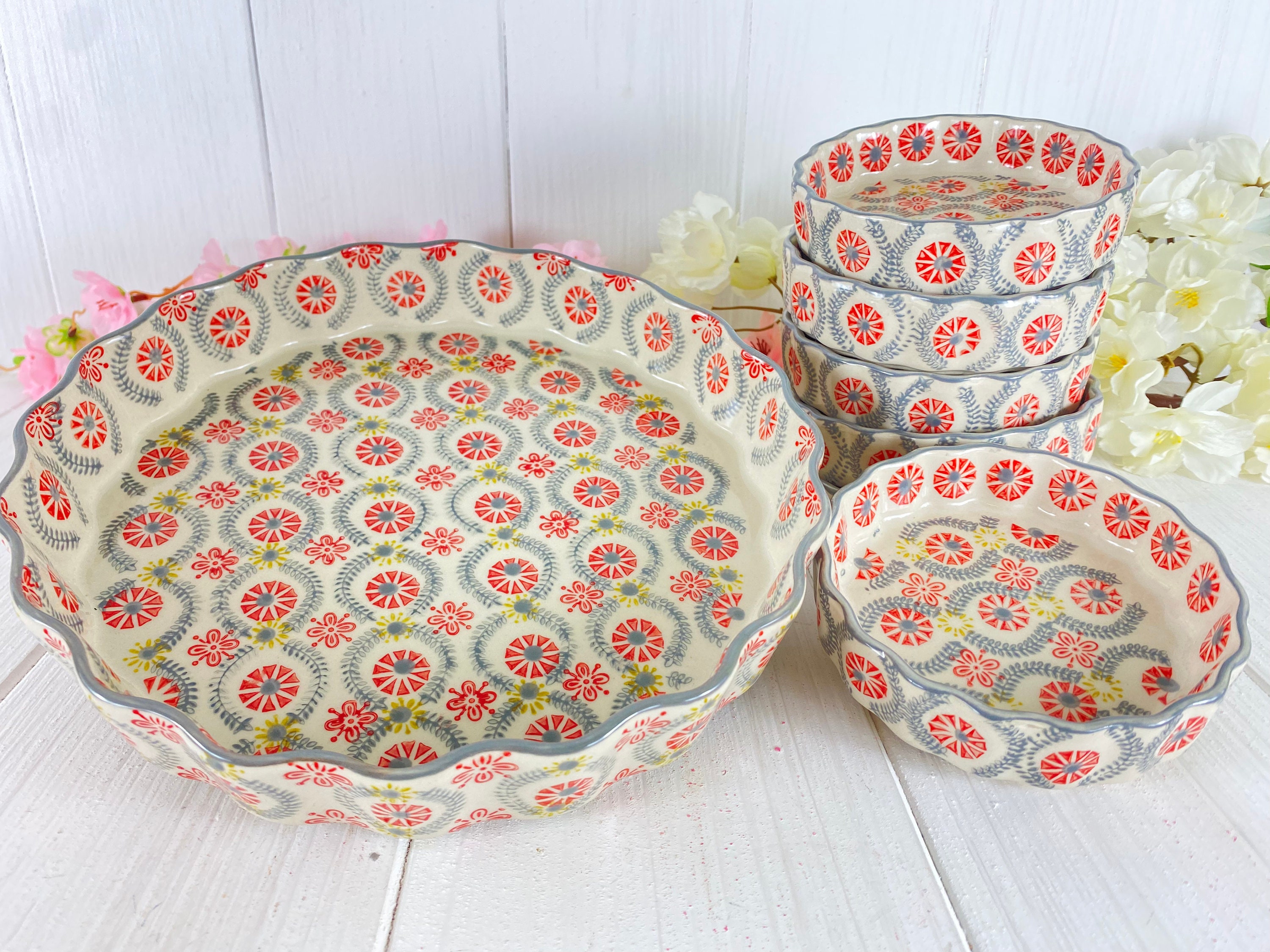 Falcon Enamel Bakeware Set Of 6 Oblong Pie Dishes - 2 X 18cm, 2 X 20cm, 2 X 24cm, By Falcon - 3