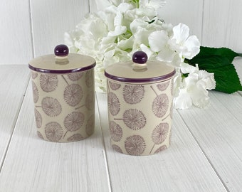 Ceramic jar with lid 12x 8 cm