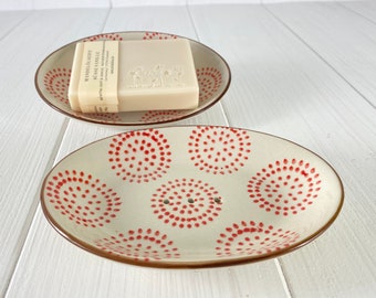 Ceramic oval soap dish