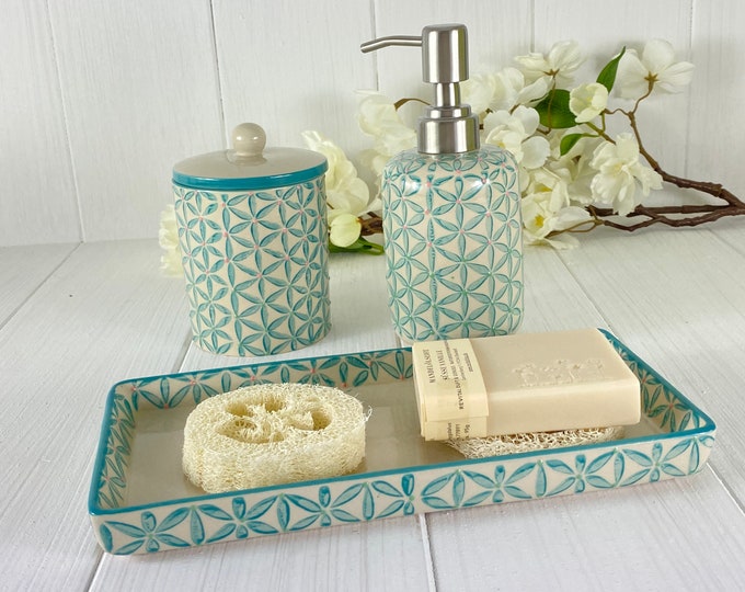 Soap dish ceramic set 3 pieces SPECIAL PRICE