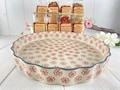 Quiche dish cake dish round hand-stamped 27 x 4 or 22 x 4 cm baking dish casserole dish