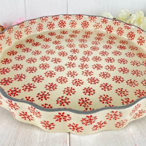 Quiche dish cake dish round hand-stamped 27 x 4 cm baking dish casserole dish