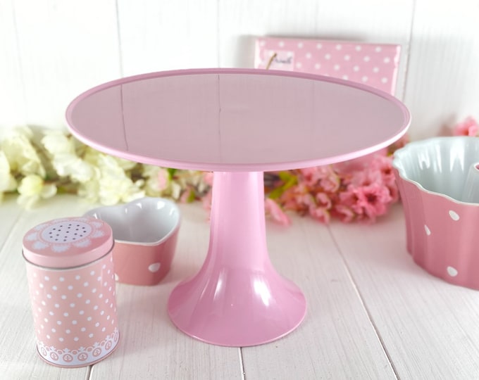 Cake plate cake stand 27 cm pink