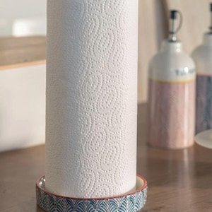 Kitchen Roll Holder Hand Stamped