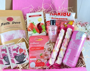 Geschenkdoos RED BULL gepersonaliseerde Strawberry Dream cadeauset Moederdag Paasschoonheid