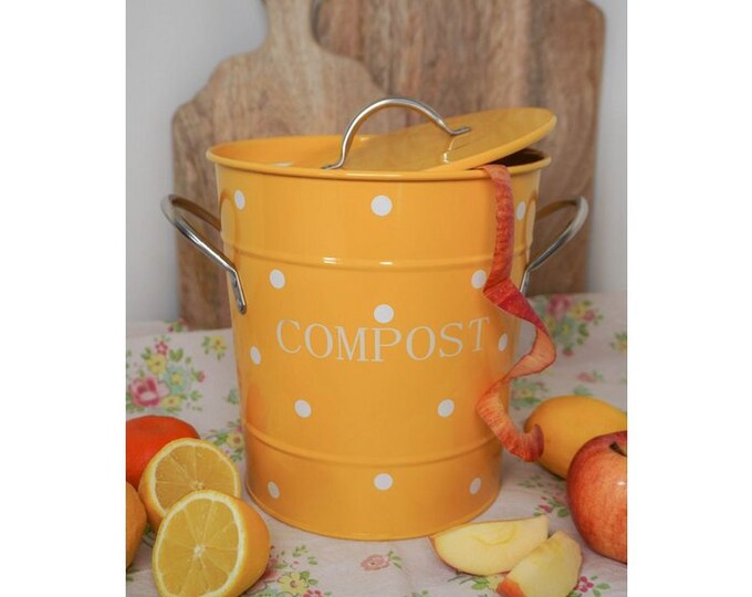 Compost bucket mustard yellow