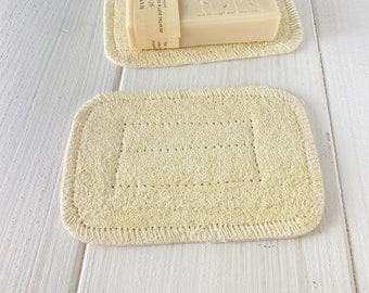 Luffa soap tray square 12 x 8,5 cm
