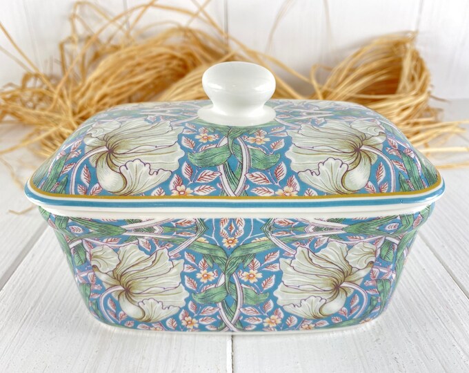 Butter dish ceramic flower