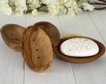 Soap dish olive wood soap dish oval