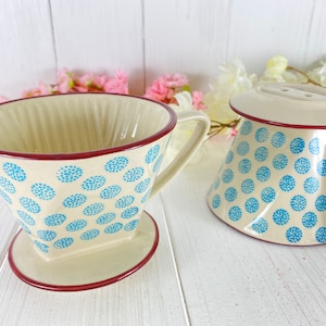 Coffee filter ceramic hand-stamped
