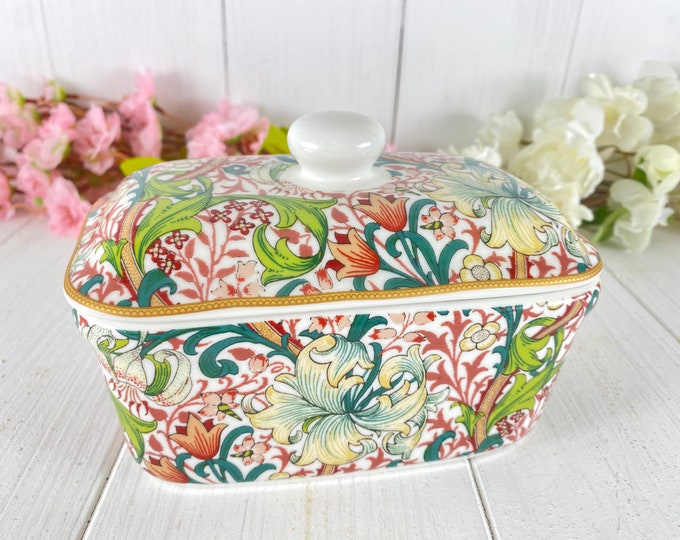 Floral butter dish