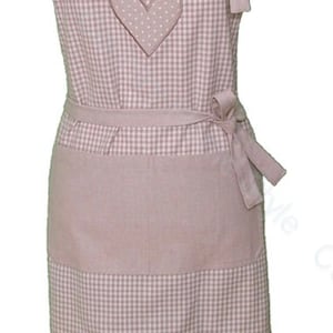 Tablier de cuisine avec coeur beige