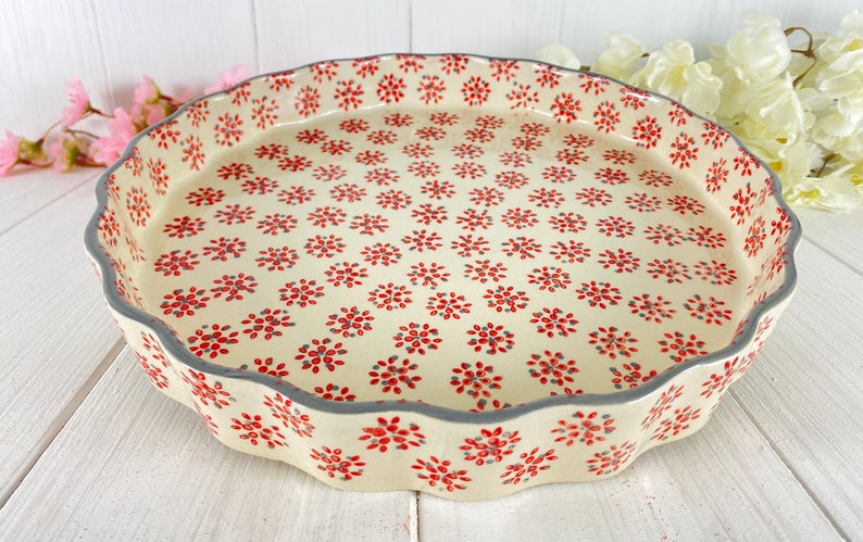 Quiche tin cake tin round hand stamped 27 x 4 or 22 x 4 cm baking tin casserole dish image 3