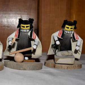 Traditional Hopi Hemis Mana Kachinas/Made by Alvin Leon