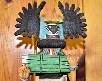 Large Traditional Hopi Crow Mother Katsina Carving/Made by Ray Jose (Gai-Nah-Ne)