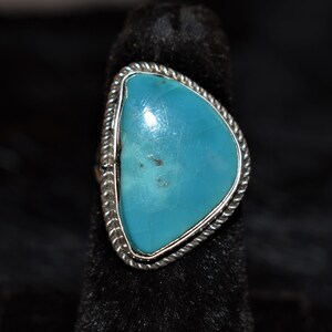 Sterling Silver Turquoise Ring/Size 6/By Gaebert Mexicano