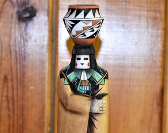Traditional Museum Quality Double Sided Hopi Water Maiden Katsina/Made by Malcolm Cheromiah