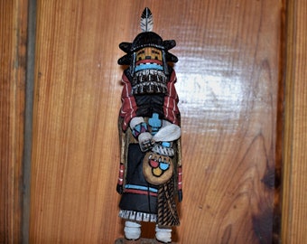 Traditional Hopi Yellow Corn Maiden Katsina Carving/Made by Brian Smith