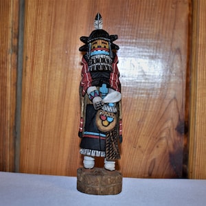 Traditional Hopi Yellow Corn Maiden Katsina Carving/Made by Brian Smith