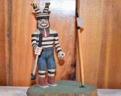 Hopi Golfing Clown (Koshare) Katsina Made by Ray Jose Jr. (Gai-Nah-Ne)
