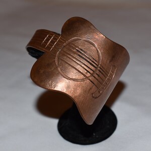 Handmade Laguna Recycled Copper Guitar Bracelet/Made by Dyaami Lewis