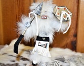 7 Inch White Buffalo Handmade Navajo Kachina