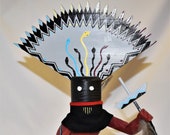 17 Inch Native American Handmade Apache Crown Dancer Kachina