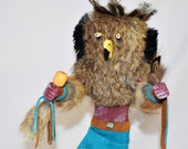 12 Inch Native American Handmade Owl Kachina