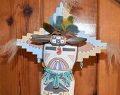 Traditional Hopi Wall Hanging Butterfly Katsina Made by Chester Poleyestewa