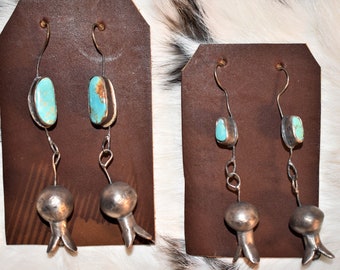 Recycled Silver and Turquoise Laguna Dangle Earrings/Made by Dyaami Lewis