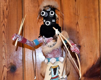 Giant 20 Inch Vintage Hopi Mocking Kachina/Made by Bertha Benally