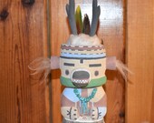 Traditional Hopi Wall Hanging Antelope Katsina Made by Chester Poleyestewa