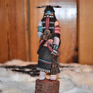 Traditional Hopi Heoto Mana Katsina Carving/Made by Brian Smith