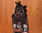 Traditional Hopi Warrior Maiden (Ogre Woman) Katsina Carving Made by Brian Smith