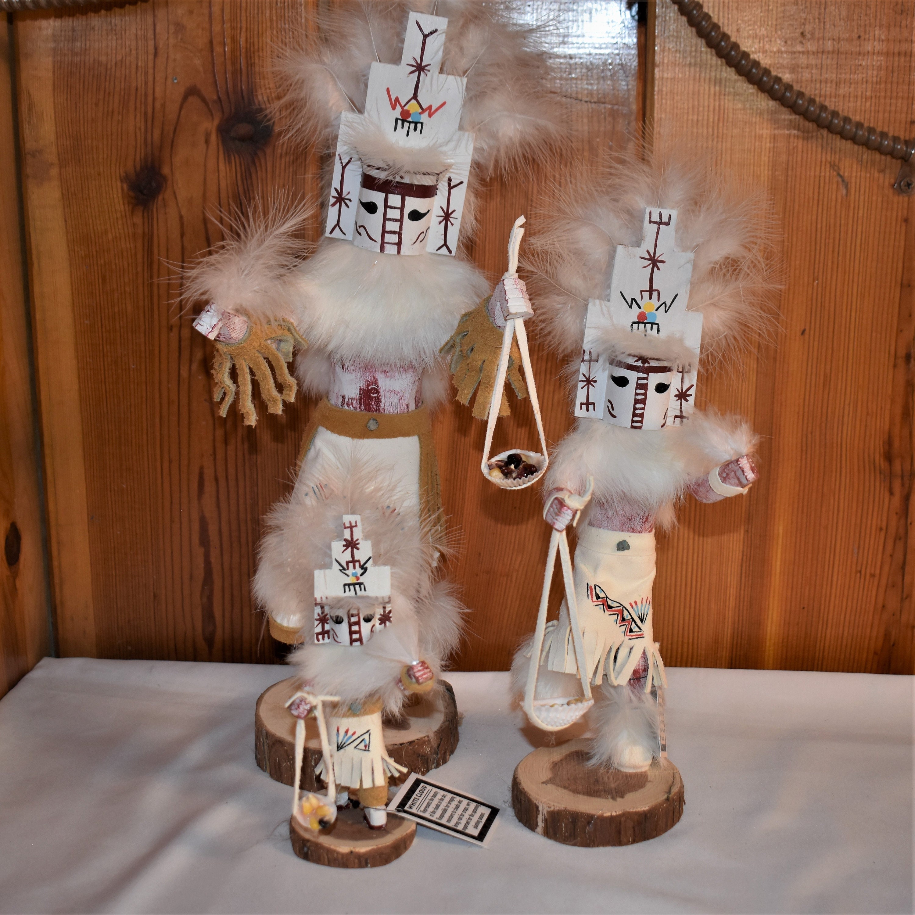 Handmade Navajo White Cloud Kachina/Multiple Sizes