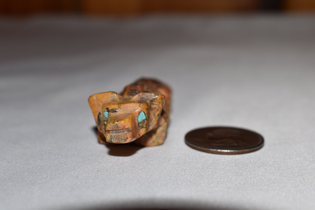 Genuine Zuni Hand Carved Badger Fetish Etsy