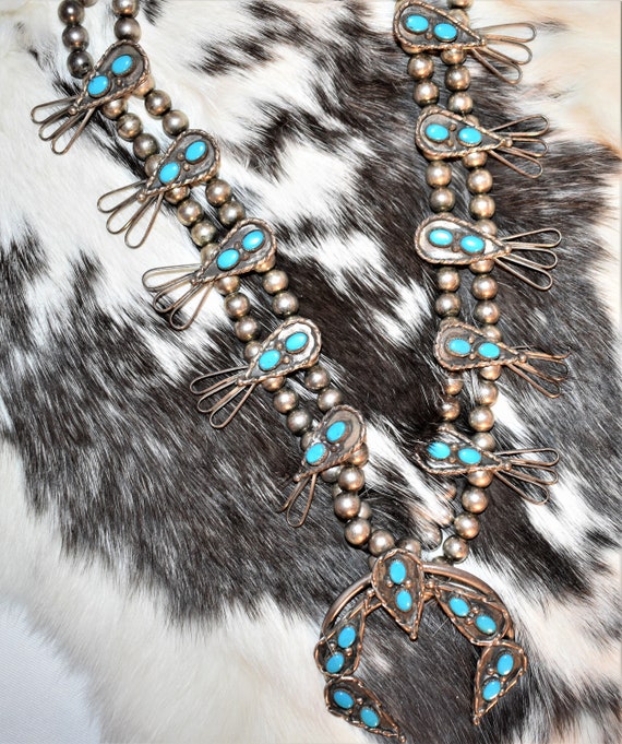 Vintage 70's Navajo Bisbee Turquoise and Sterling… - image 5