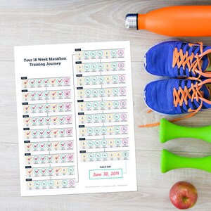 Printable Marathon Training Schedule Program for Beginner and ...
