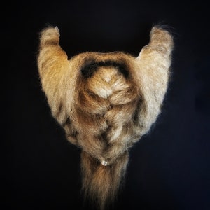 Fake beard, handmade on lace
