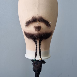 Set of fake beard and mustache.  In stock.