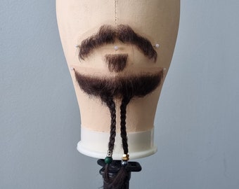 Set of fake beard and mustache.  In stock.