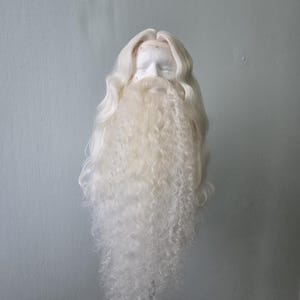 Set of Wig, Fake Beard/ fake Mustache for wizard cosplay