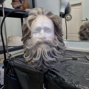 Santa&#39;s set. Fake beard/mustache  and wig.