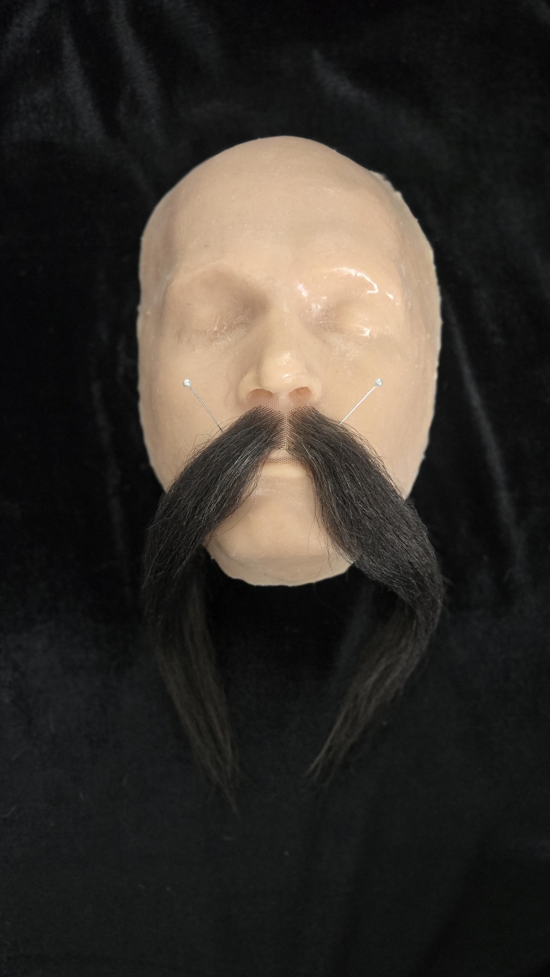 Dark Brown Long Straight Fake Mustache - Etsy