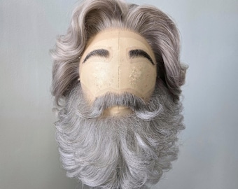 Pre-order. Santa's set. Fake beard/mustache  and wig.