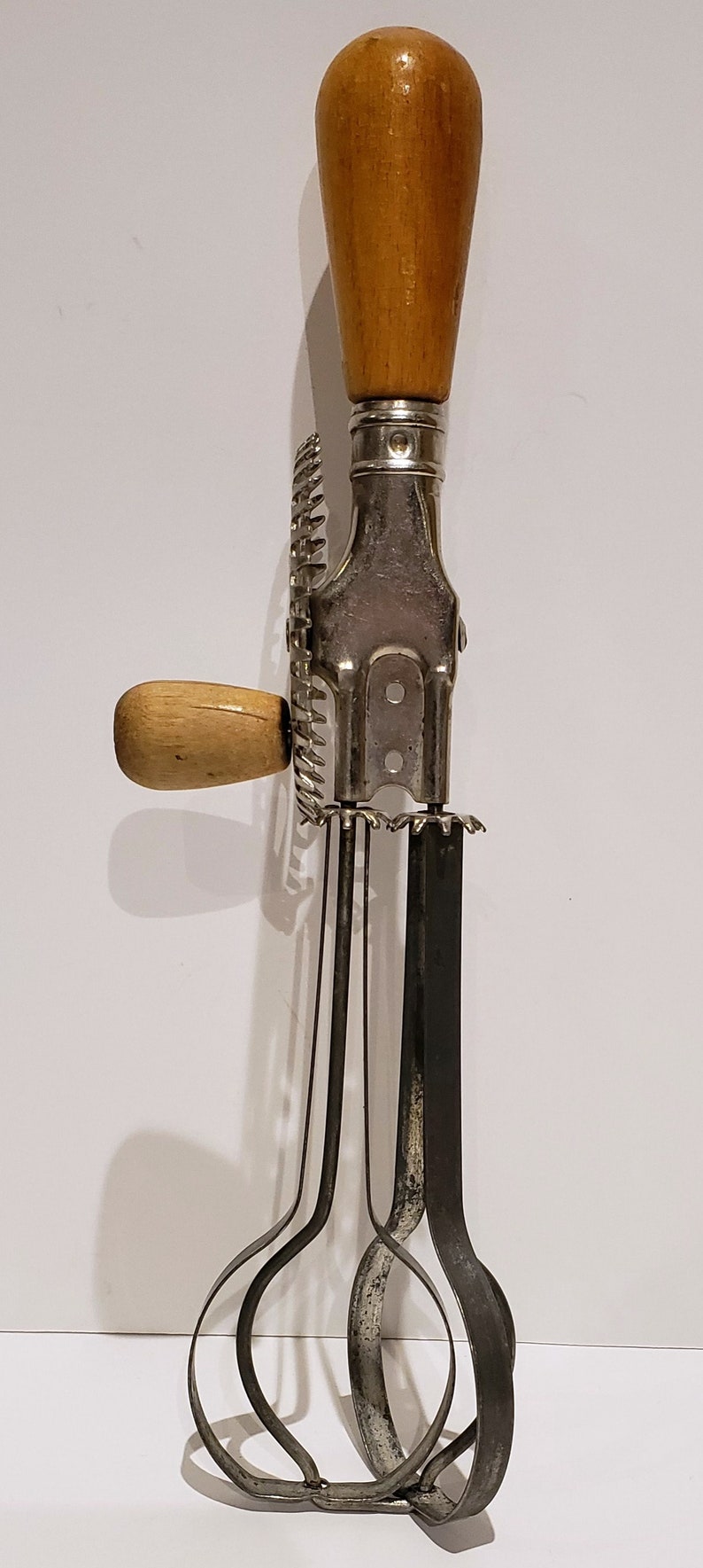 A and J Antique Hand Cranked Mixer Egg Beater Etsy