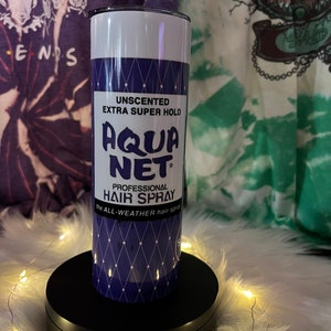 Aqua Net Hairspray White Stainless Steel 20 Oz Tumbler Novelty Vintage  Funny Gift Cup Coffee Hairdresser Stylist Hair Extra Super Hold 