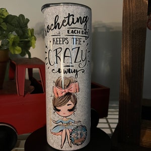 Crochet Lover 20 oz skinny Tumbler