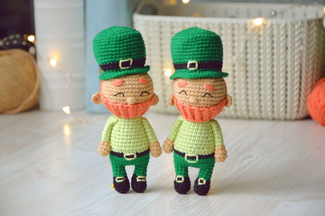 Leprechaun Crochet Pattern to St.Patrick's day Amigurumi | Etsy